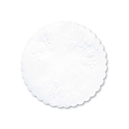 Brooklace Doily Paper White 5 Round Rose Linen Paper, PK10000 DL05